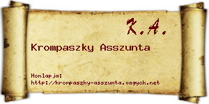 Krompaszky Asszunta névjegykártya